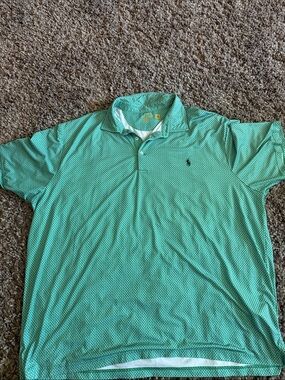 Polo by Ralph Lauren Teal Green Micro-Print Polo Shirt